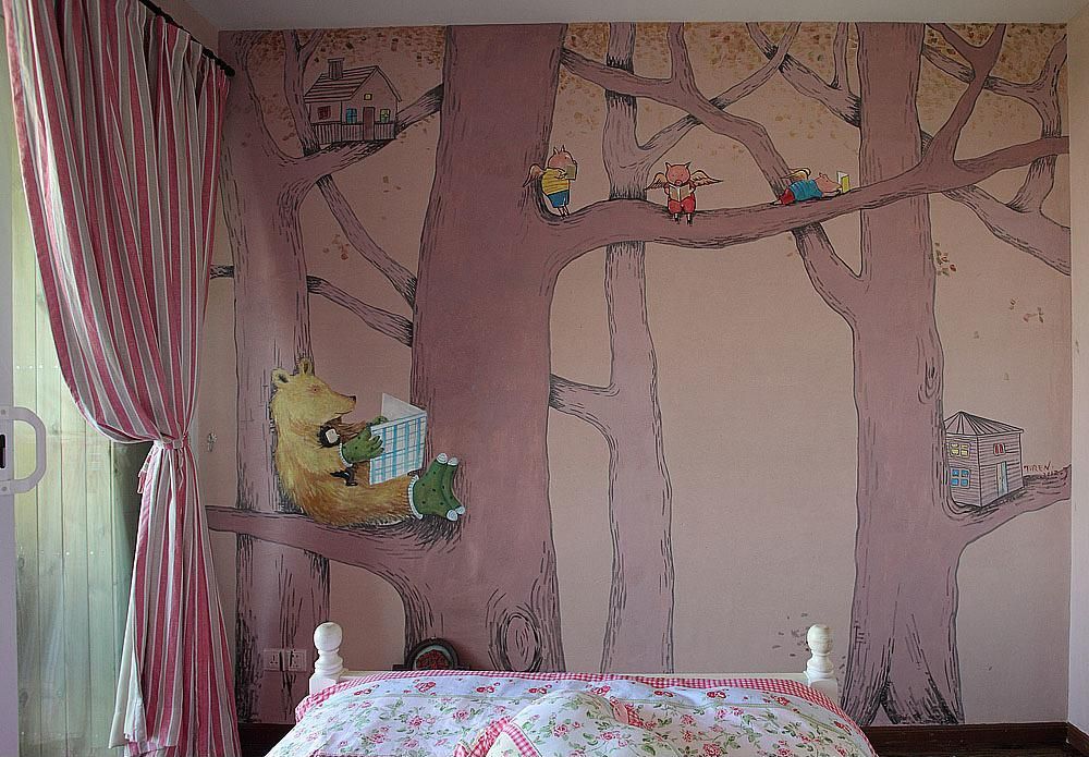 家庭墙绘是近年来居家装饰的潮流